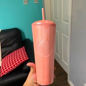 Starbucks Summer 2021 Pink Marble Blush Tumbler